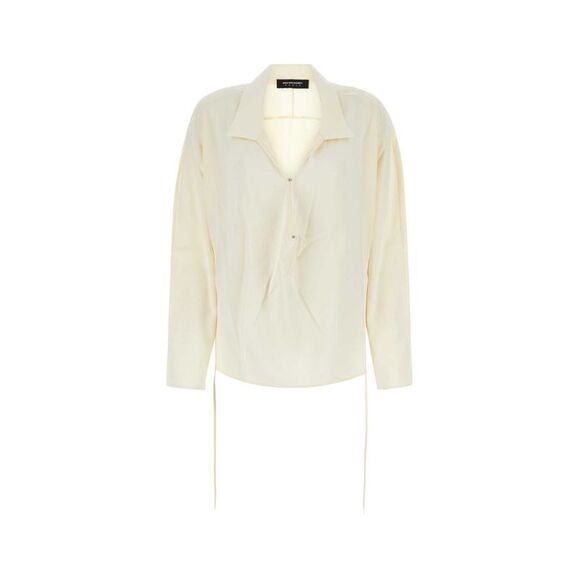 Kiko Kostadinov Women Ivory Satin Shirt - Picture 1 of 2